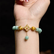 Buddha Stones Jade Yellow Tiger Eye Prosperity Bracelet