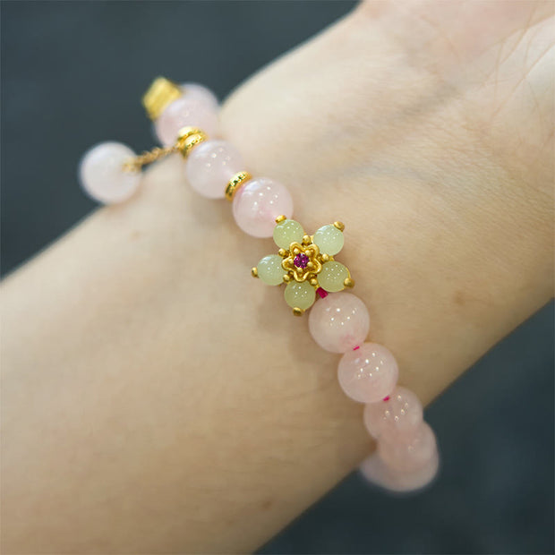 FREE Today: Soothing Self-acceptance Pink Crystal Citrine Flower Bracelet