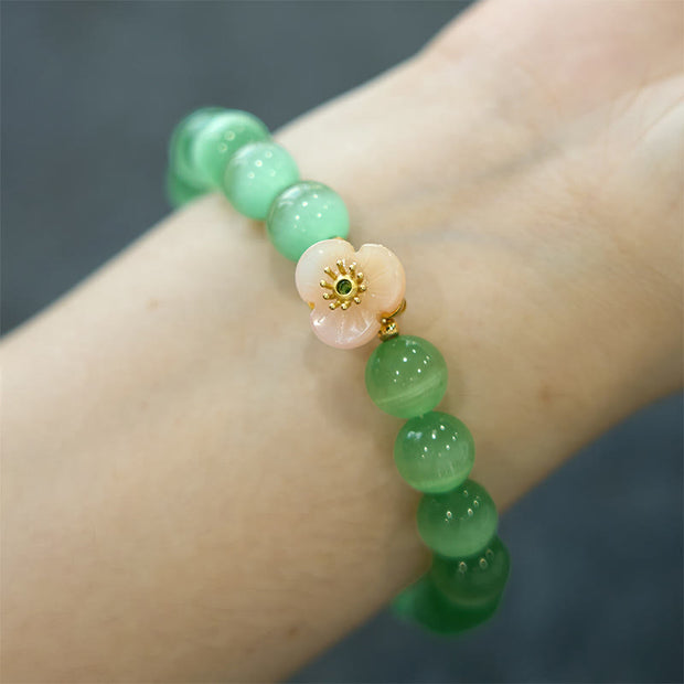 FREE Today: Support Peace Cat's Eye Chrysoberyl Flower Bracelet