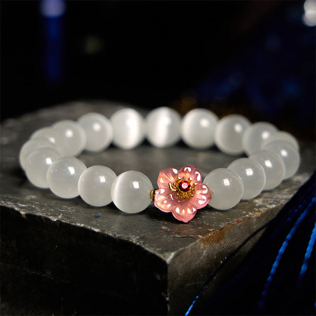 FREE Today: Support Peace Cat's Eye Chrysoberyl Flower Bracelet