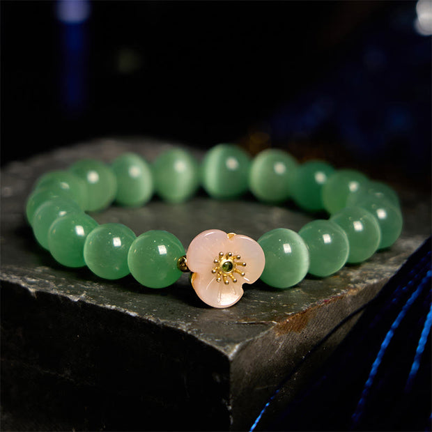 FREE Today: Support Peace Cat's Eye Chrysoberyl Flower Bracelet