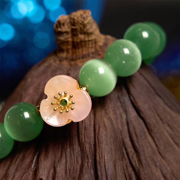 FREE Today: Support Peace Cat's Eye Chrysoberyl Flower Bracelet