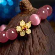 FREE Today: Support Peace Cat's Eye Chrysoberyl Flower Bracelet