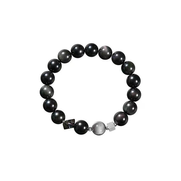 FREE Today: Transformation Strength Black Obsidian Eagle's Eye Stone Gold Sheen Obsidian Tiger's Eye Bracelet