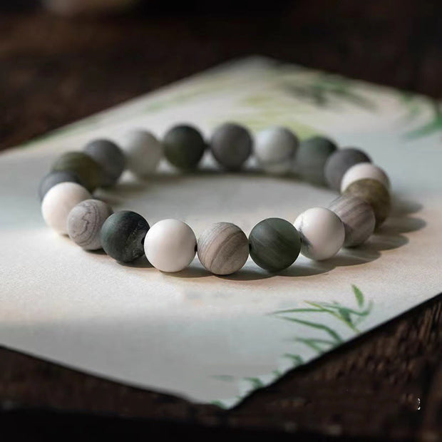 FREE Today: Blessing Wealth White Turquoise Picasso Jasper Green Calcite Bracelet