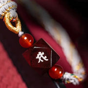 Buddha Stones Chinese Zodiac Natal Buddha Small Leaf Red Sandalwood Red String Protection Bracelet Bracelet BS 12