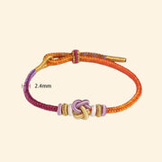 Buddha Stones Red String Heart Knot Protection Braided Bracelet