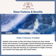 Buddha Stone Sodalite Hematite Blue Aventurine Intuition Bracelet - image 5