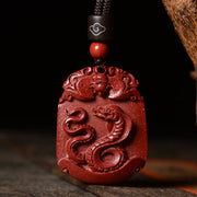 Buddha Stones Chinese Zodiac Cinnabar Calm Necklace Pendant