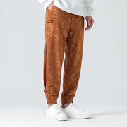 Buddha Stones Fall Winter Bamboo Men's Frog-Button Corduroy Pants With Pockets Men's Pants BS 2