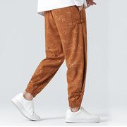 Buddha Stones Fall Winter Bamboo Men's Frog-Button Corduroy Pants With Pockets