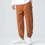 Buddha Stones Fall Winter Bamboo Men's Frog-Button Corduroy Pants With Pockets Men's Pants BS 7