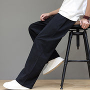 Buddha Stones Summer Men's Cotton Linen Straight Leg Pants With Pockets - image 38