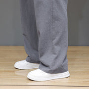 Buddha Stones Summer Men's Cotton Linen Straight Leg Pants With Pockets - image 30