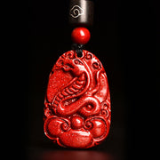 Buddha Stones Chinese Zodiac Cinnabar Calm Necklace Pendant