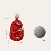 Buddha Stones Chinese Zodiac Cinnabar Calm Necklace Pendant