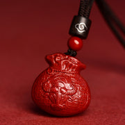 Buddha Stones Chinese Zodiac Cinnabar Calm Necklace Pendant