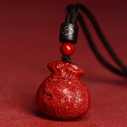 Buddha Stones Chinese Zodiac Cinnabar Calm Necklace Pendant