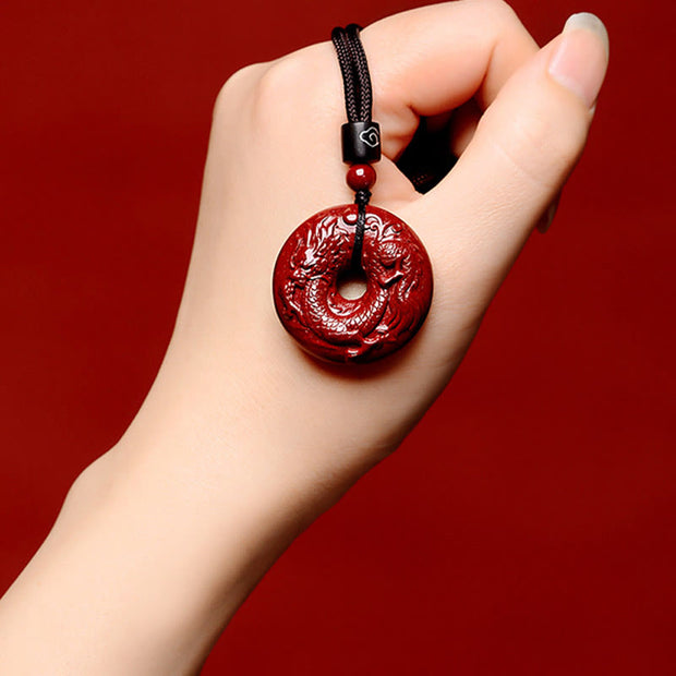 Buddha Stones Chinese Zodiac Cinnabar Calm Necklace Pendant