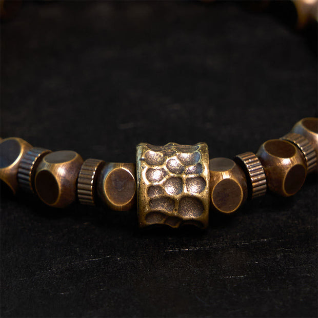 Buddha Stones Copper Meteorite Pattern Balance Bracelet Bracelet BS 2