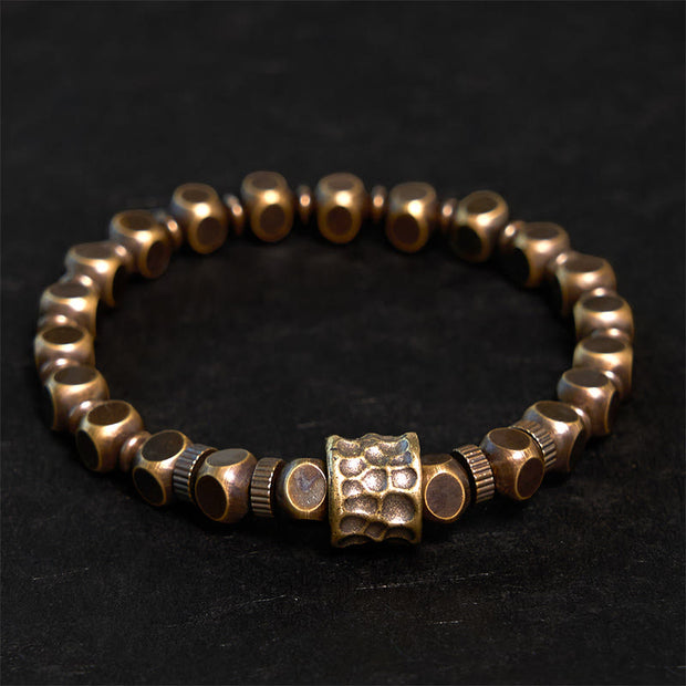 Buddha Stones Copper Meteorite Pattern Balance Bracelet