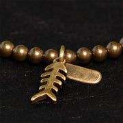 Buddha Stones Copper Fish Bone Healing Bracelet