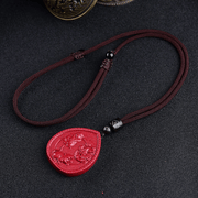 Buddha Stones Chinese Zodiac Cinnabar Blessing Necklace Pendant Necklaces & Pendants BS 2