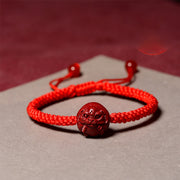 Buddha Stones Chinese Zodiac Red String Cinnabar Blessing Bracelet