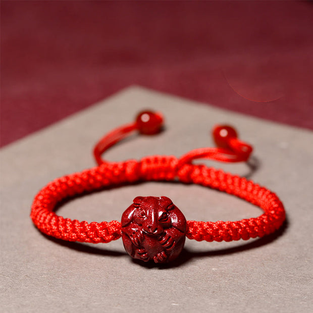 Buddha Stones Chinese Zodiac Cinnabar Calm Bracelet