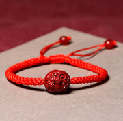 Buddha Stones Chinese Zodiac Cinnabar Calm Bracelet