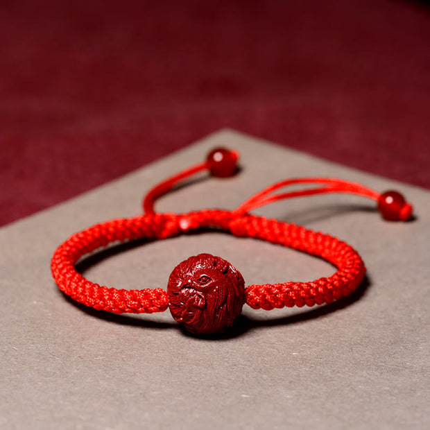 Buddha Stones Chinese Zodiac Cinnabar Calm Bracelet