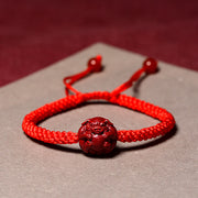 Buddha Stones Chinese Zodiac Cinnabar Calm Bracelet