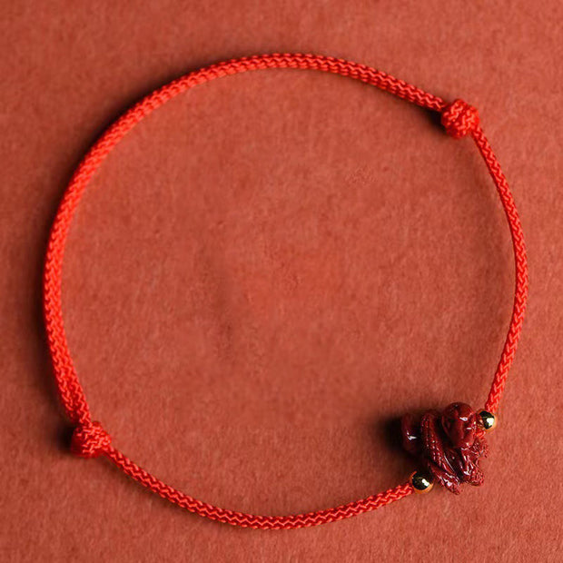 Buddha Stones Chinese Zodiac Cinnabar Calm Bracelet