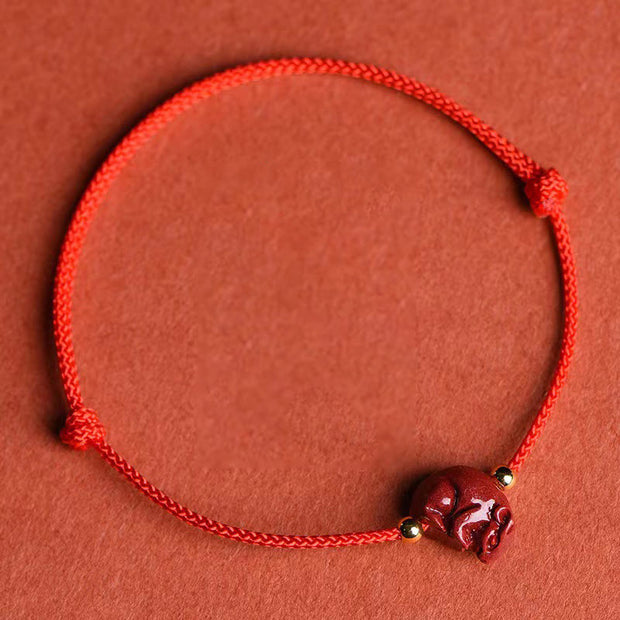 Buddha Stones Chinese Zodiac Cinnabar Calm Bracelet