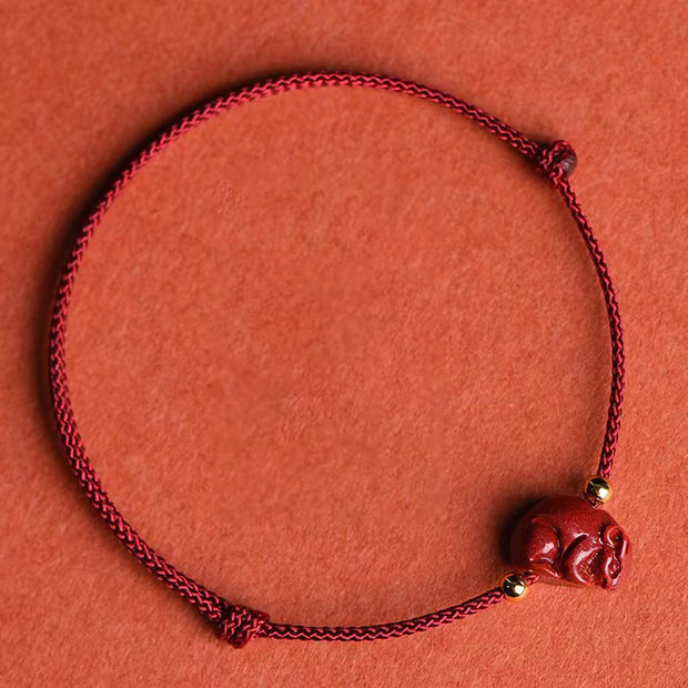 Buddha Stones Chinese Zodiac Cinnabar Calm Bracelet