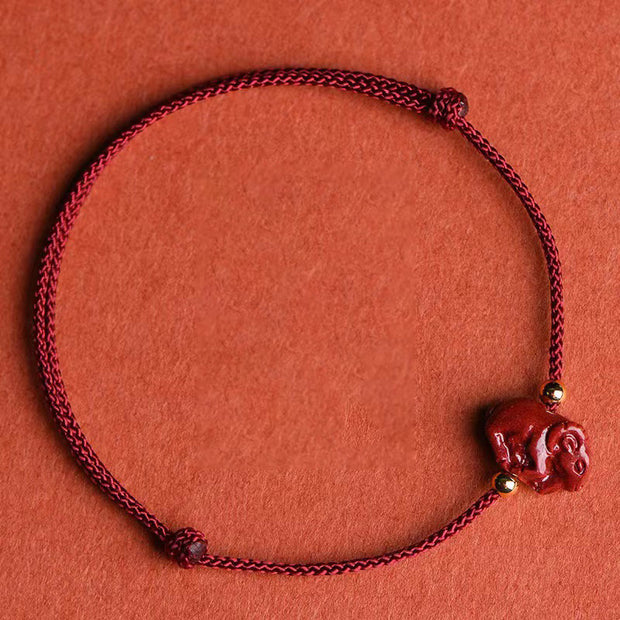 Buddha Stones Chinese Zodiac Cinnabar Calm Bracelet