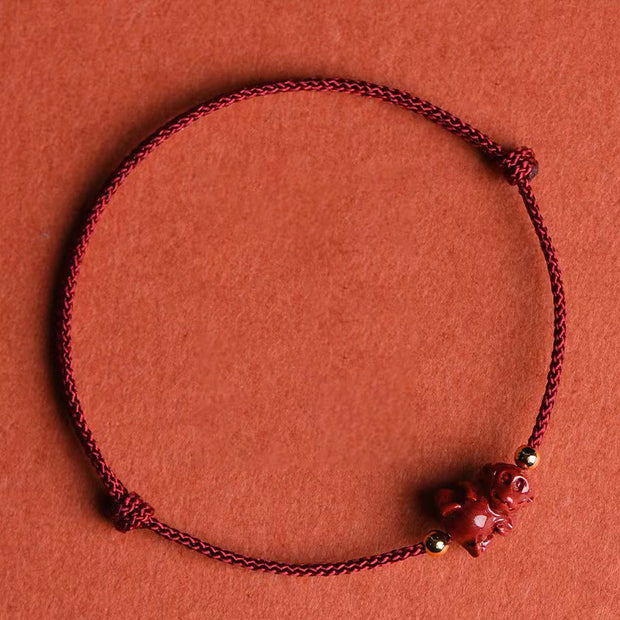 Buddha Stones Chinese Zodiac Cinnabar Calm Bracelet