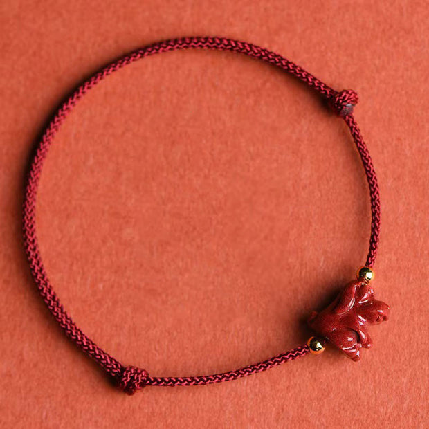 Buddha Stones Chinese Zodiac Cinnabar Calm Bracelet