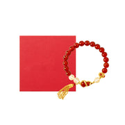 Buddha Stones Red Agate Year Of The Snake Gourd Luck Bracelet Necklace Pendant (Extra 30% Off | USE CODE: FS30) - Red Agate Bracelet (Wrist Circumference: 16-18cm) - image 1