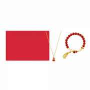 Buddha Stones Red Agate Year Of The Snake Gourd Luck Bracelet Necklace Pendant (Extra 30% Off | USE CODE: FS30) - Red Agate Bracelet Necklace Set - image 10