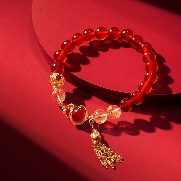 Buddha Stones Red Agate Year Of The Snake Gourd Luck Bracelet Necklace Pendant (Extra 30% Off | USE CODE: FS30) - image 2