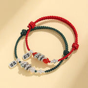 Buddha Stones Copper Fu Character Year Of The Snake Red String Luck Bracelet