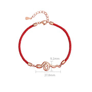 Buddha Stones 925 Sterling Silver Year Of Snake Red String Protection Braided Bracelet Bracelet BS 4