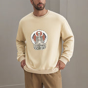 Buddha Stones Skeleton Pattern Fleece Lined Sweatshirt