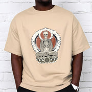 Buddha Stones Skeleton Pattern Tee T-shirt