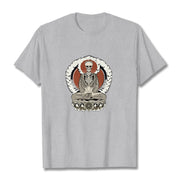 Buddha Stones Skeleton Pattern Tee T-shirt