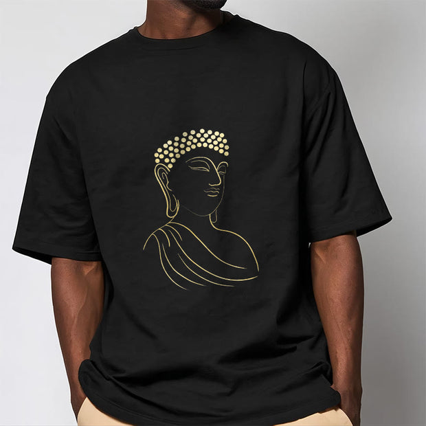 Buddha Stones Meditating Buddha Pattern Tee T-shirt