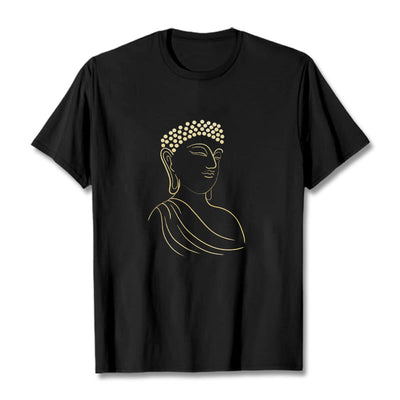 Buddha Stones Meditating Buddha Pattern Tee T-shirt