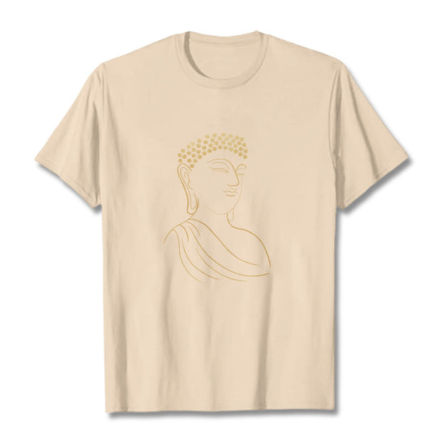 Buddha Stones Meditating Buddha Pattern Tee T-shirt