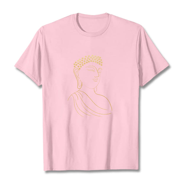 Buddha Stones Meditating Buddha Pattern Tee T-shirt